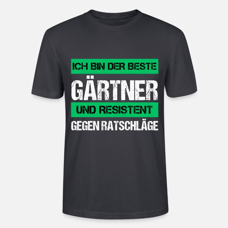 Resistenter Gärtner - Stanley/Stella Unisex Bio-T-Shirt CRAFTER - Dunkles Graublau