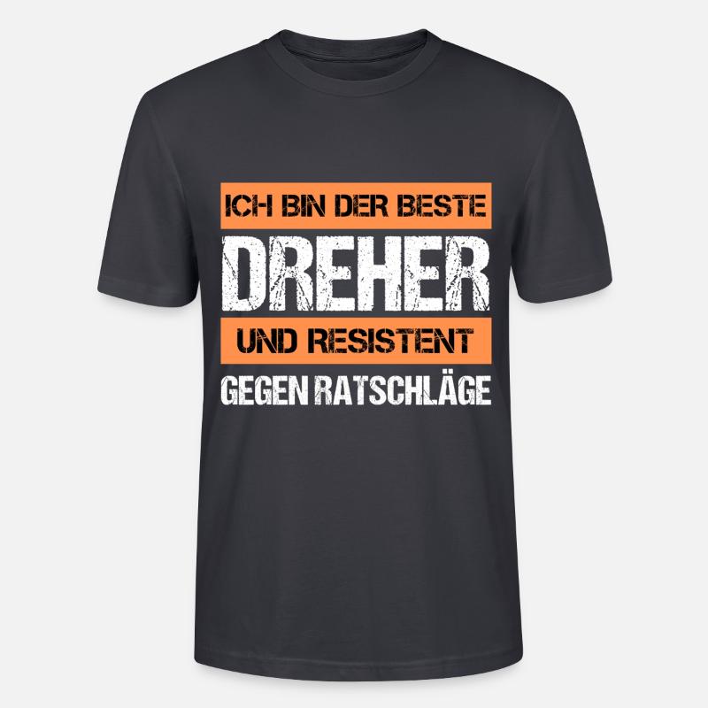 Resistenter Dreher - Stanley/Stella Unisex Bio-T-Shirt CRAFTER - Dunkles Graublau