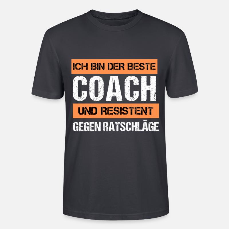Resistenter Coach - Stanley/Stella Unisex Bio-T-Shirt CRAFTER - Dunkles Graublau