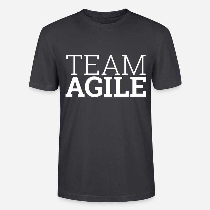 "Team Agile" | "Scrum Master" - Stanley/Stella Unisex Bio-T-Shirt CRAFTER - Dunkles Graublau