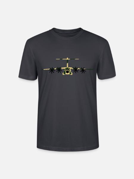 A400M camoflage - Stanley/Stella CRAFTER Unisex Organic T-Shirt - India Ink Grey