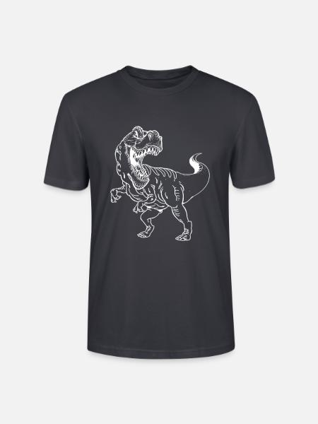 T-REX - Thyrannosaurus Rex Braun - Stanley/Stella Unisex Bio-T-Shirt CRAFTER - Dunkles Graublau