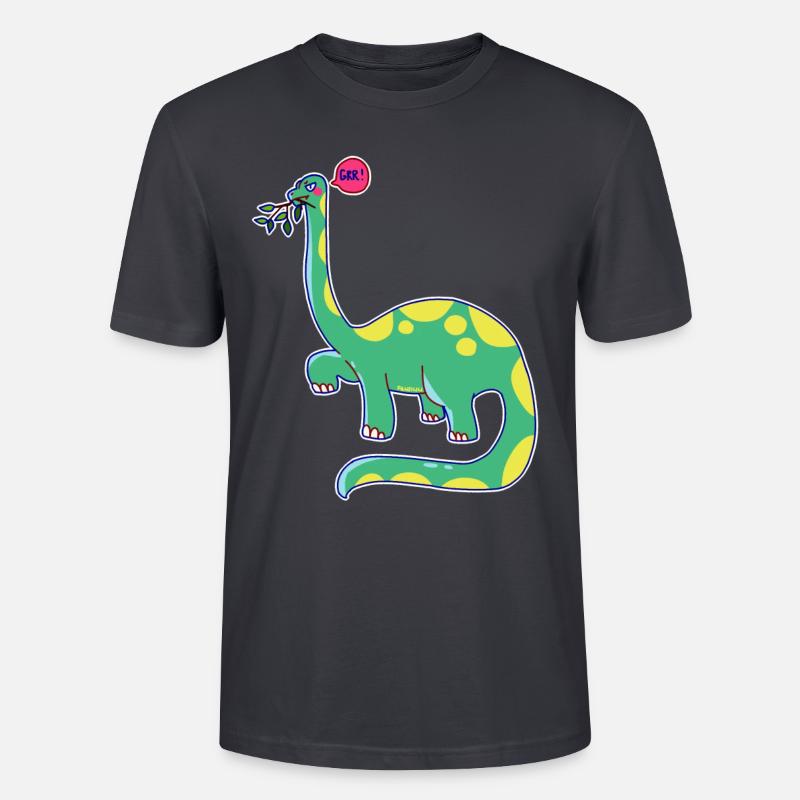 Dinosaure est de mauvaise humeur - T-shirt bio CRAFTER Stanley Stella Unisexe - bleu gris foncé