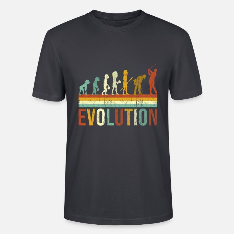 Évolution du golf - T-shirt bio CRAFTER Stanley Stella Unisexe - bleu gris foncé