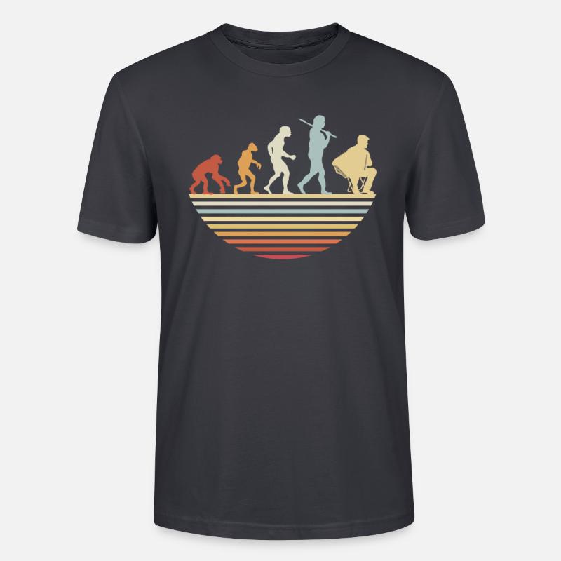 Accordion Evolution - Stanley/Stella Unisex Bio-T-Shirt CRAFTER - Dunkles Graublau