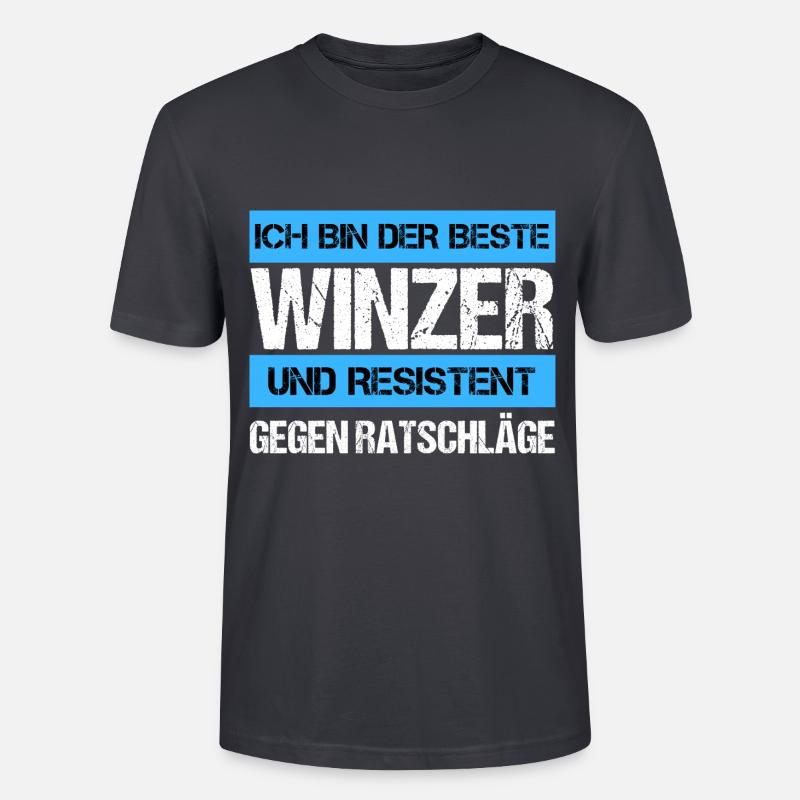 Resistenter Winzer - Stanley/Stella Unisex Bio-T-Shirt CRAFTER - Dunkles Graublau