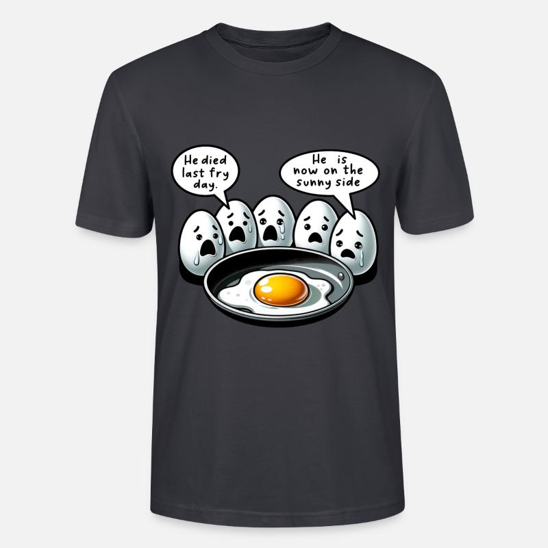 Eggs Fried Egg Easter Meme - Stanley/Stella CRAFTER Unisex Organic T-Shirt - India Ink Grey