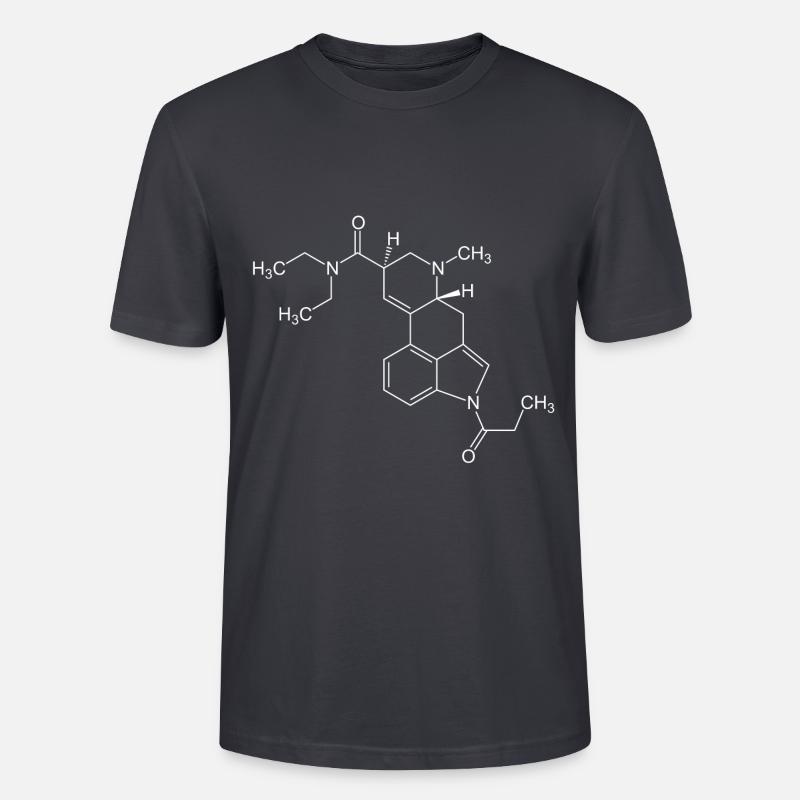 1P LSD Strukturformel - weiß - Stanley/Stella Unisex Bio-T-Shirt CRAFTER - Dunkles Graublau