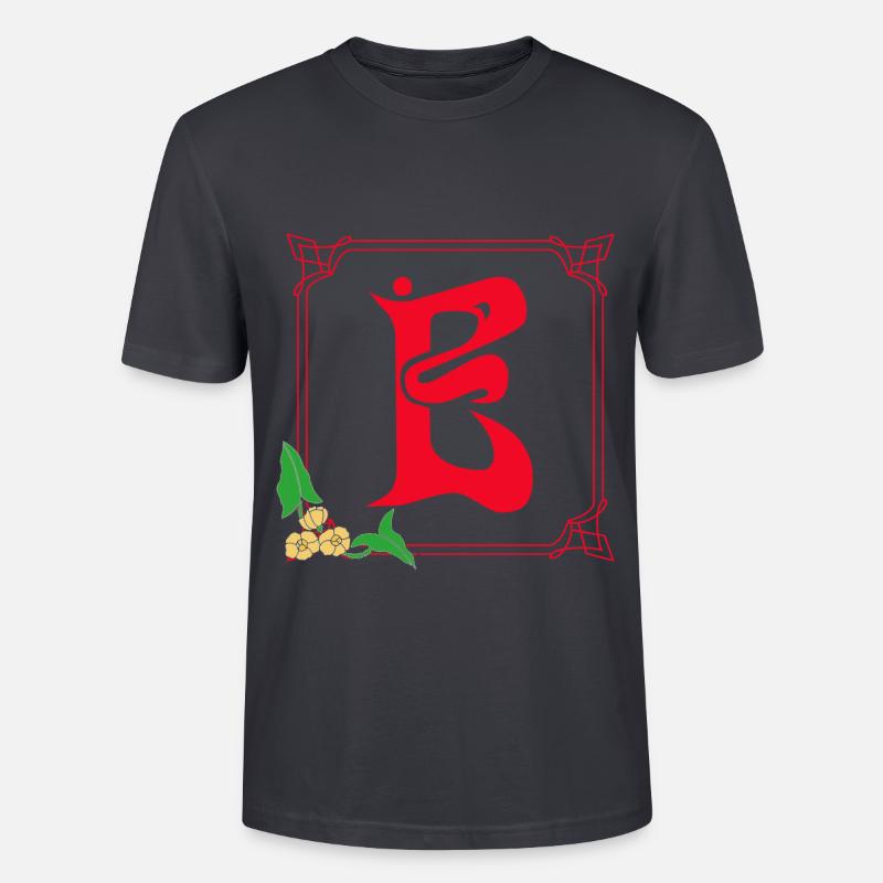 jugendstil e rot - Stanley/Stella Unisex Bio-T-Shirt CRAFTER - Dunkles Graublau