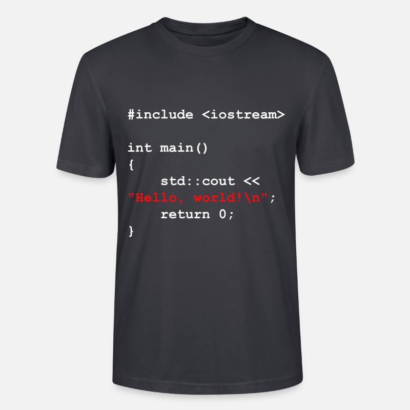 Programmierer Coder Software Entwickler - Stanley/Stella Unisex Bio-T-Shirt CRAFTER - Dunkles Graublau