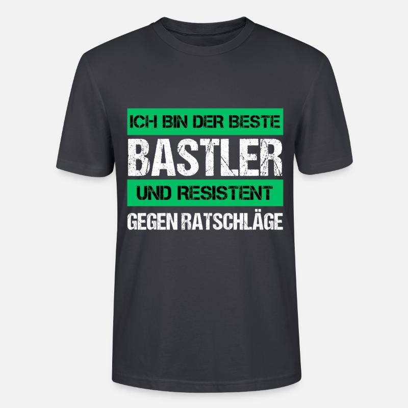 Resistenter Bastler - Stanley/Stella Unisex Bio-T-Shirt CRAFTER - Dunkles Graublau