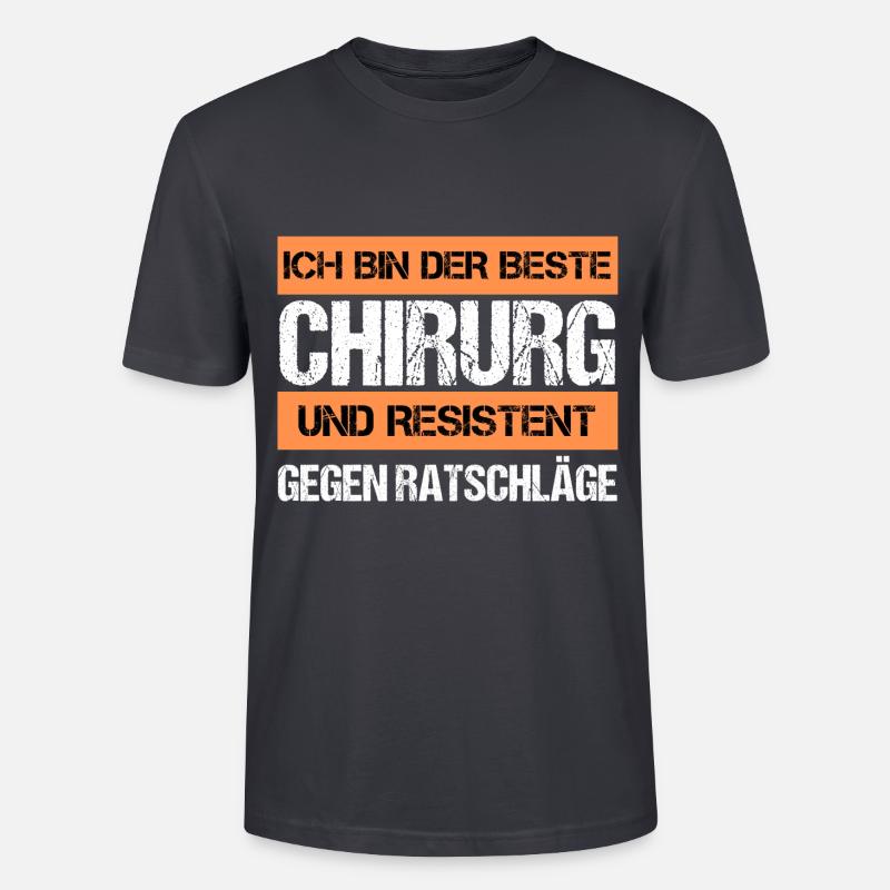 Resistenter Chirurg - Stanley/Stella Unisex Bio-T-Shirt CRAFTER - Dunkles Graublau
