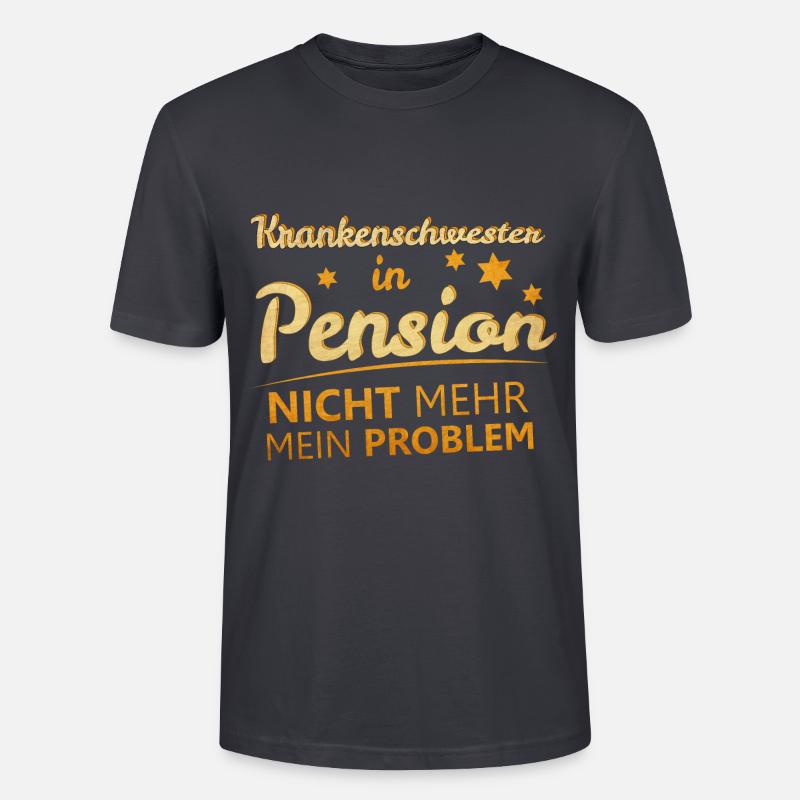 Krankenschwester Ruhestand Rente - Stanley/Stella Unisex Bio-T-Shirt CRAFTER - Dunkles Graublau