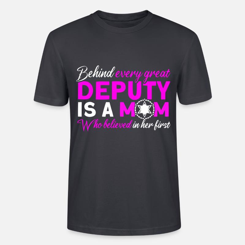 Mama Hilfssheriff Mama Mutter - Stanley/Stella Unisex Bio-T-Shirt CRAFTER - Dunkles Graublau
