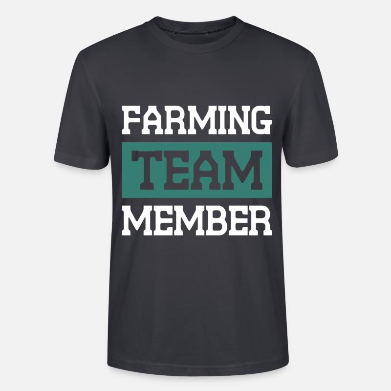 Farming Team - Stanley/Stella Unisex Bio-T-Shirt CRAFTER - Dunkles Graublau