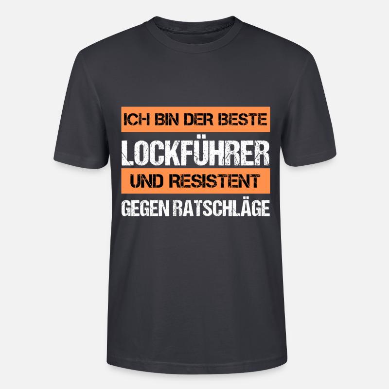 Resistenter Lockführer - Stanley/Stella Unisex Bio-T-Shirt CRAFTER - Dunkles Graublau