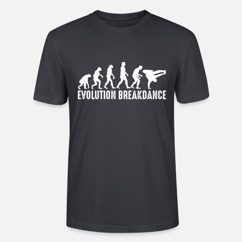 Évolution du break dance - T-shirt bio CRAFTER Stanley Stella Unisexe - bleu gris foncé