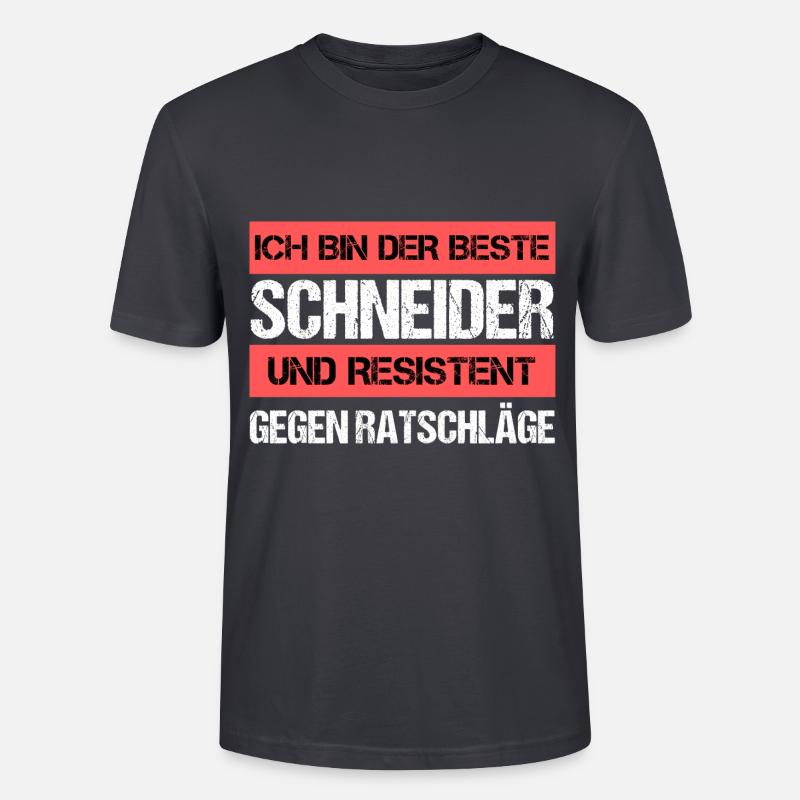 Resistenter Schneider - Stanley/Stella Unisex Bio-T-Shirt CRAFTER - Dunkles Graublau