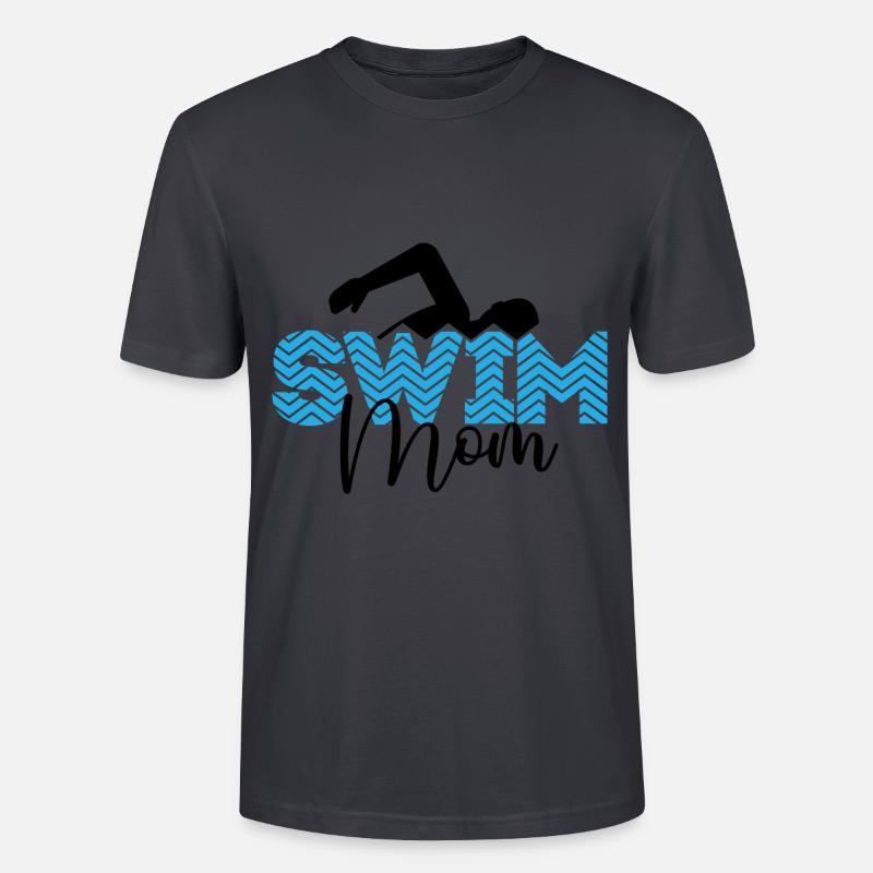 Swim mom Mutter eines Schwimmers - Stanley/Stella Unisex Bio-T-Shirt CRAFTER - Dunkles Graublau