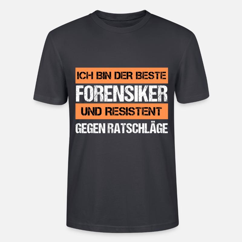 Resistenter Forensiker - Stanley/Stella Unisex Bio-T-Shirt CRAFTER - Dunkles Graublau