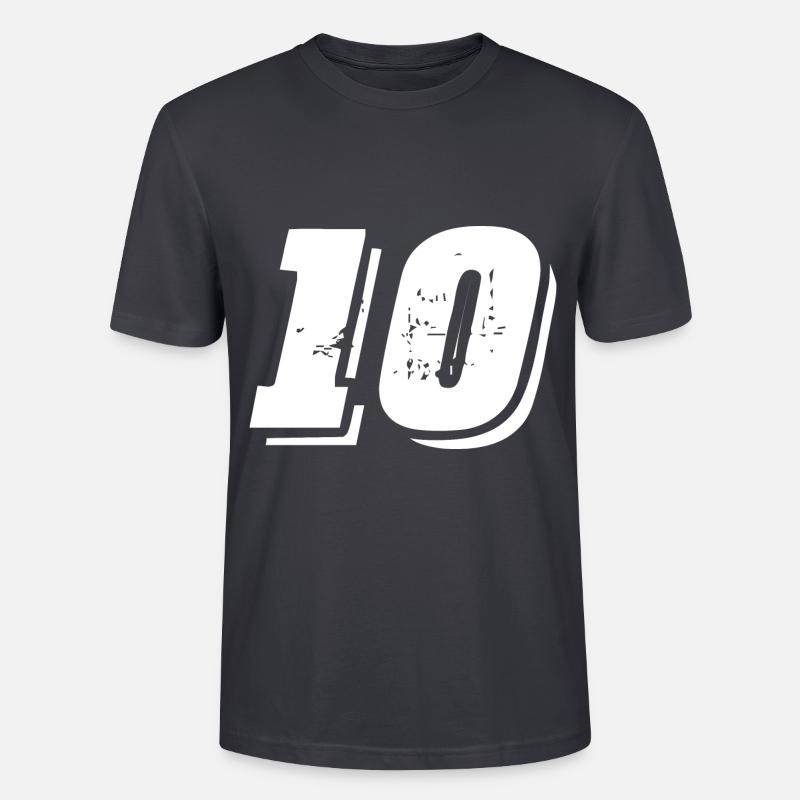 Symbole de 10 chiffres - T-shirt bio CRAFTER Stanley Stella Unisexe - bleu gris foncé