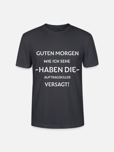 Guten Morgen Spruch - Stanley/Stella Unisex Bio-T-Shirt CRAFTER - Dunkles Graublau