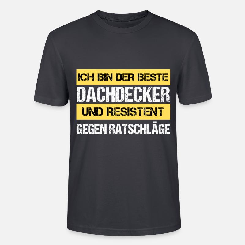 Resistenter Dachdecker - Stanley/Stella Unisex Bio-T-Shirt CRAFTER - Dunkles Graublau