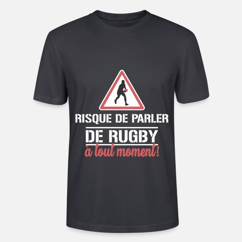 Rugby - Risiko sprechen - Stanley/Stella Unisex Bio-T-Shirt CRAFTER - Dunkles Graublau