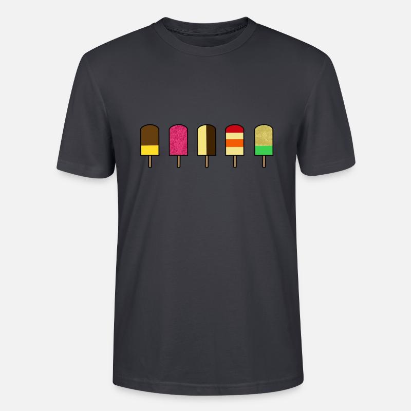 Eis, Eiscreme, Glace - Stanley/Stella Unisex Bio-T-Shirt CRAFTER - Dunkles Graublau