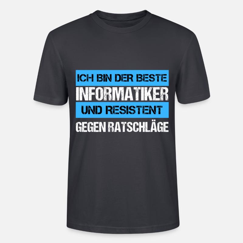 Resistenter Informatiker - Stanley/Stella Unisex Bio-T-Shirt CRAFTER - Dunkles Graublau