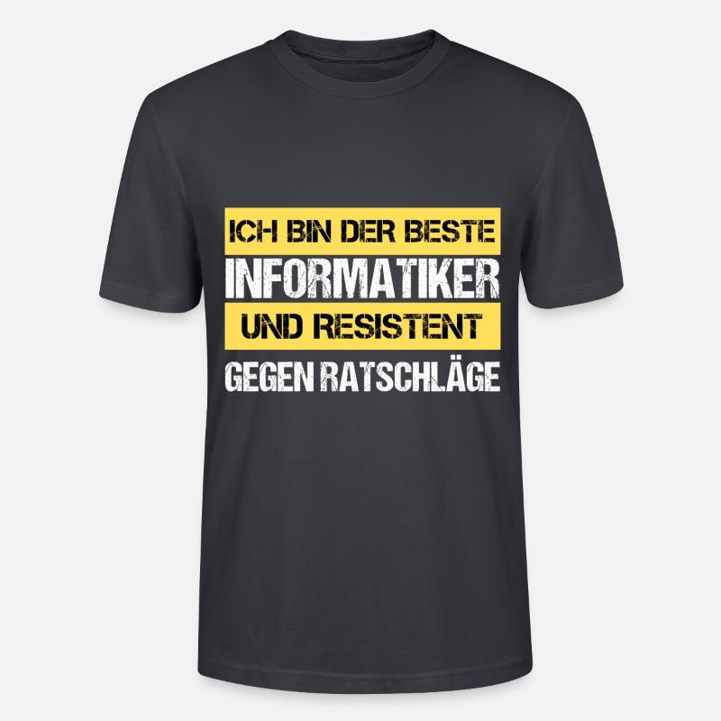 Resistenter Informatiker - Stanley/Stella Unisex Bio-T-Shirt CRAFTER - Dunkles Graublau