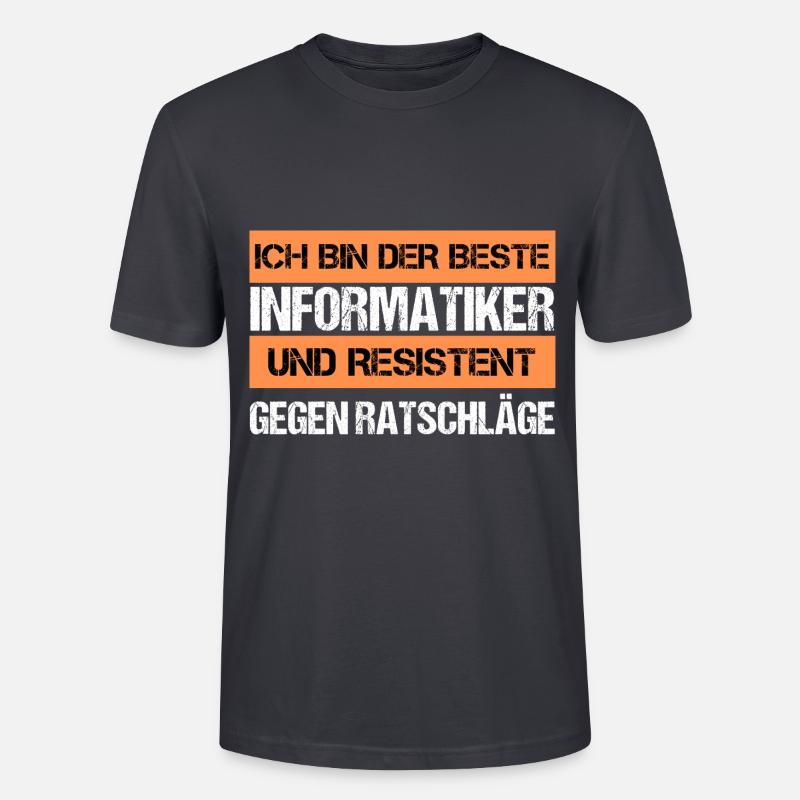 Resistenter Informatiker - Stanley/Stella Unisex Bio-T-Shirt CRAFTER - Dunkles Graublau
