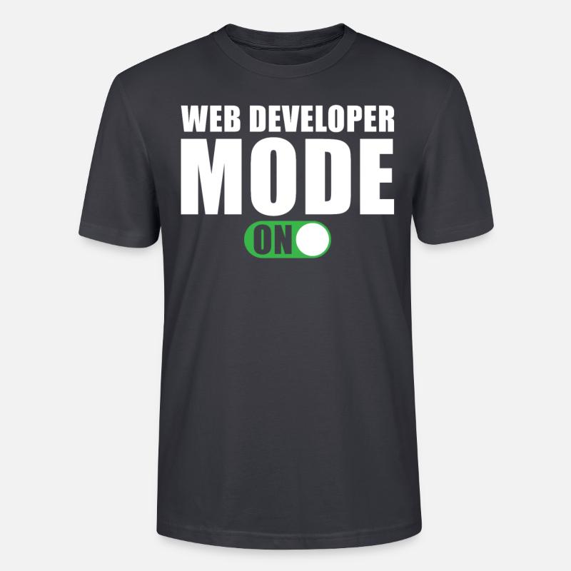 Mode développeur Web activé - T-shirt bio CRAFTER Stanley Stella Unisexe - bleu gris foncé