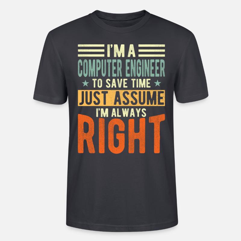 Computertechniker - Stanley/Stella Unisex Bio-T-Shirt CRAFTER - Dunkles Graublau