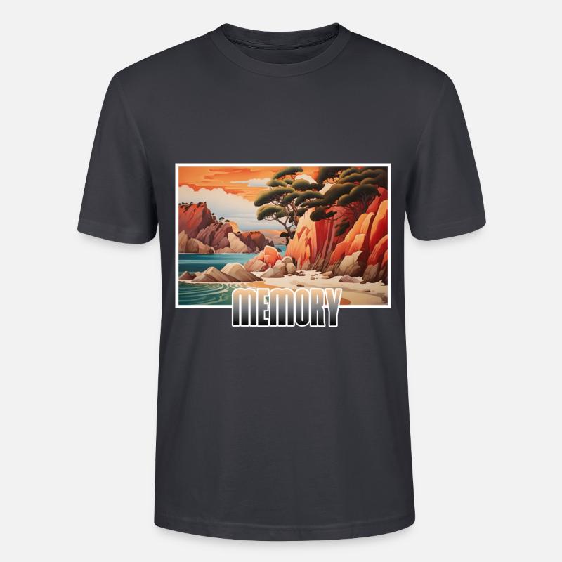 Memory Beach Holiday - Stanley/Stella Unisex Bio-T-Shirt CRAFTER - Dunkles Graublau
