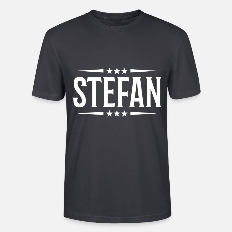 stefan name - Stanley/Stella Unisex Bio-T-Shirt CRAFTER - Dunkles Graublau