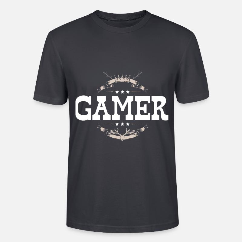 Gamer Beruf - Stanley/Stella Unisex Bio-T-Shirt CRAFTER - Dunkles Graublau