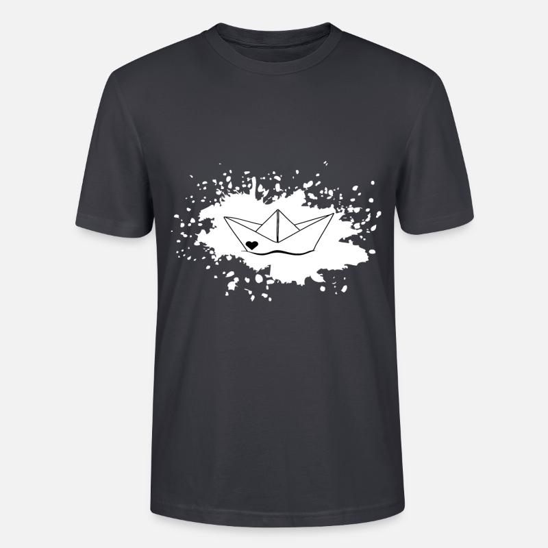 Farbklecks Schiffchen - Stanley/Stella Unisex Bio-T-Shirt CRAFTER - Dunkles Graublau
