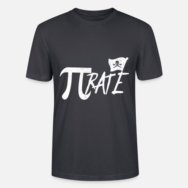 Nerd Nerds Pirat Pi - Stanley/Stella Unisex Bio-T-Shirt CRAFTER - Dunkles Graublau