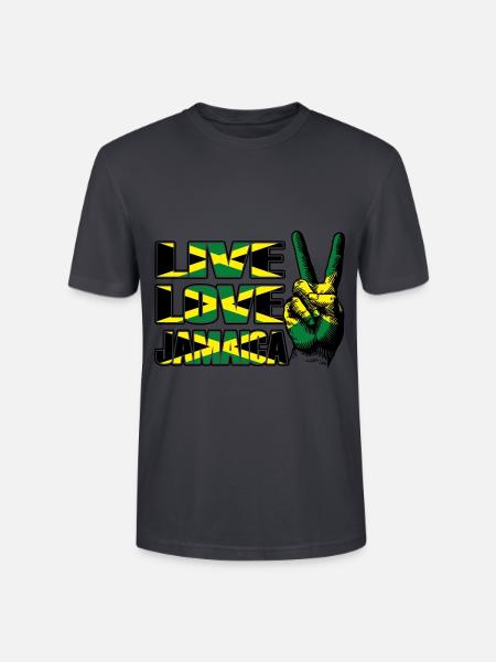 Jamaika Jamaica - Stanley/Stella Unisex Bio-T-Shirt CRAFTER - Dunkles Graublau
