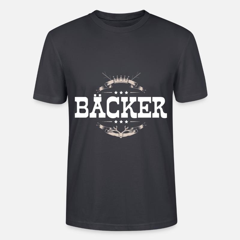 Bäcker Beruf - Stanley/Stella Unisex Bio-T-Shirt CRAFTER - Dunkles Graublau