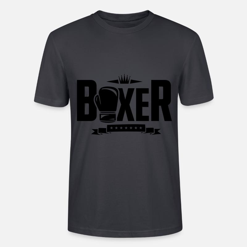 boxer boxing boxhandschuh - Stanley/Stella Unisex Bio-T-Shirt CRAFTER - Dunkles Graublau