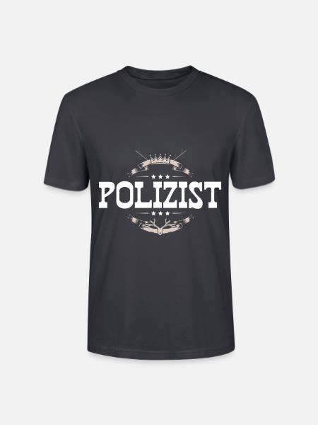 Polizist Beruf - Stanley/Stella Unisex Bio-T-Shirt CRAFTER - Dunkles Graublau