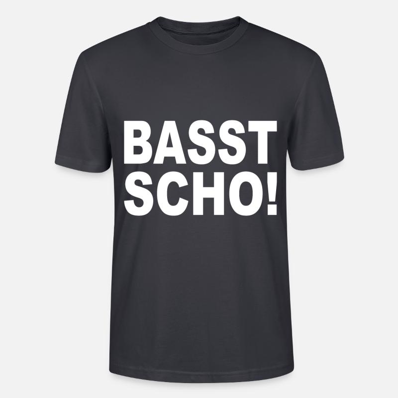 BASST SCHO - dialecte bavarois - T-shirt bio CRAFTER Stanley Stella Unisexe - bleu gris foncé