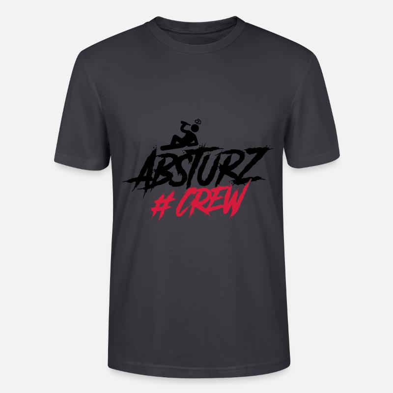 absturz crew - Stanley/Stella Unisex Bio-T-Shirt CRAFTER - Dunkles Graublau