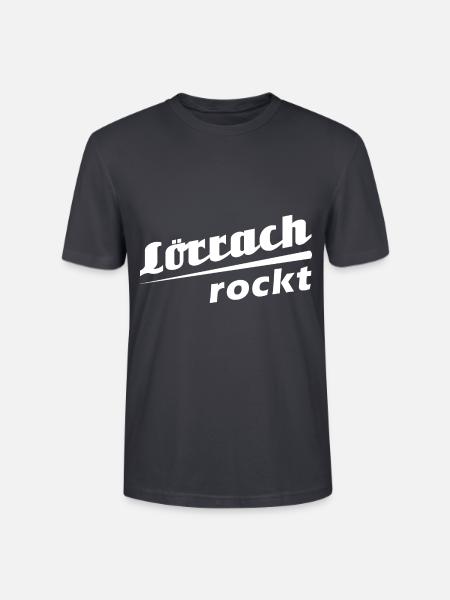Lörrach rockt - Textdesign mit Stadtnamen - Stanley/Stella Unisex Bio-T-Shirt CRAFTER - Dunkles Graublau