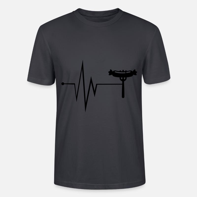 Bratwurst Fleisch Puls - Stanley/Stella Unisex Bio-T-Shirt CRAFTER - Dunkles Graublau