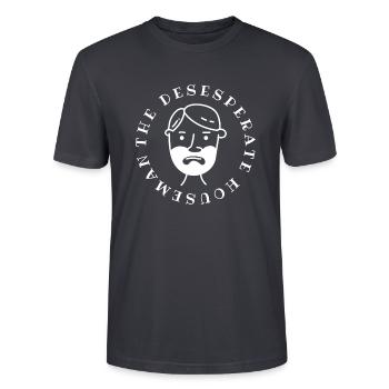 THE DESESPERATE HOUSEMAN - T-shirt bio CRAFTER Stanley Stella Unisexe - bleu gris foncé - Devant - Alina (178cm) & Michal (187cm)