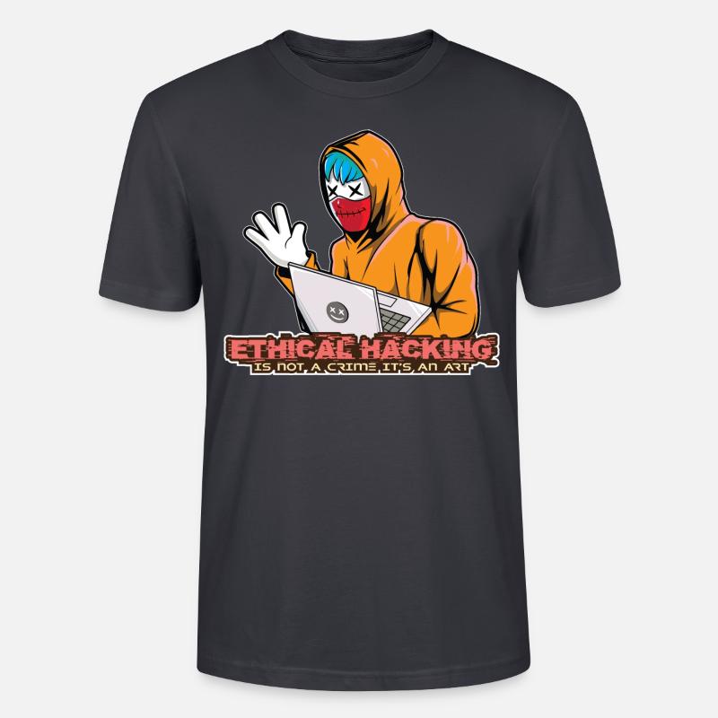 Hacker hacking ethical hackers - Stanley/Stella CRAFTER Unisex Organic T-Shirt - India Ink Grey