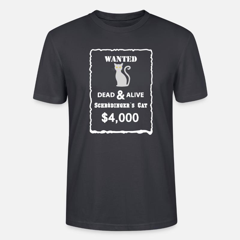 Le chat de Schrödinger - T-shirt bio CRAFTER Stanley Stella Unisexe - bleu gris foncé